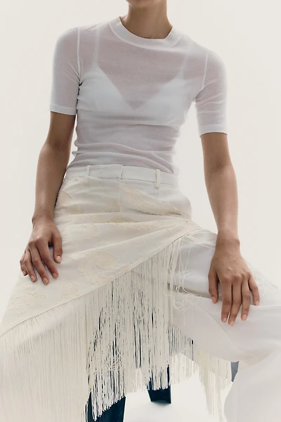 Fringed Triangle Scarf