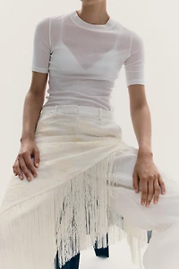Fringed Triangle Scarf