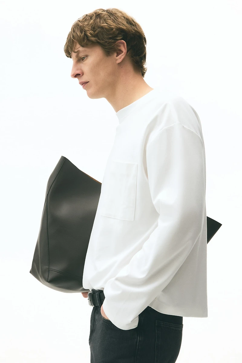 T-shirt à manches longues ample en jersey