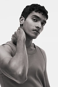 Slim-Fit Ribbed Tank Top