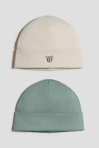 2-Pack Cotton Beanies