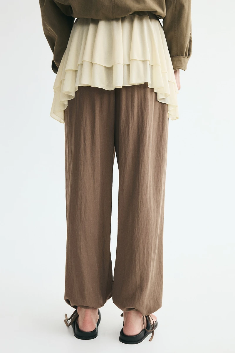 Pantalon ballon avec détails à nouer