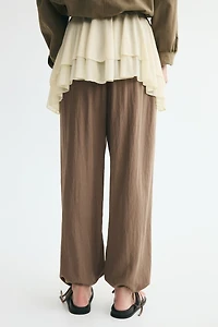 Pantalon ballon avec détails à nouer