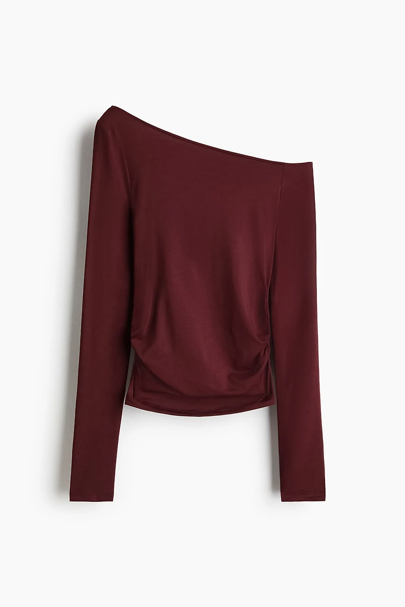 Draped One-Shoulder Top