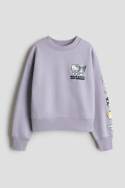 Sweatshirt with Printed Motif