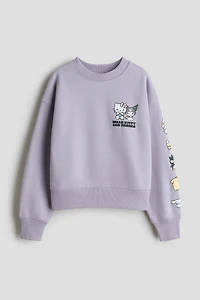 Sweatshirt with Printed Motif