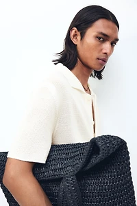 Regular-Fit Open-Knit Shirt