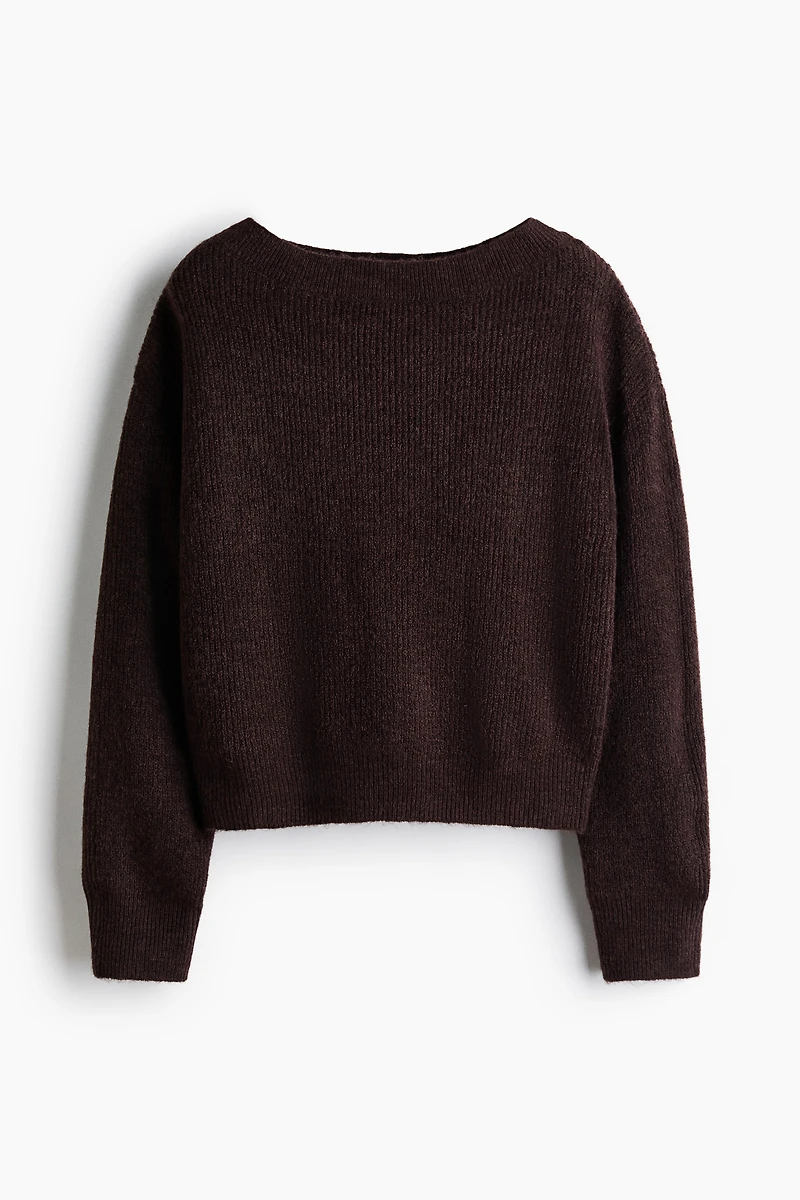 Oversized Boat-Neck Sweater