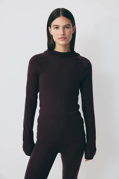 Wool Hooded Sports Top