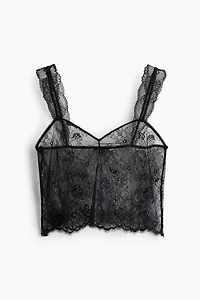 Haut court en dentelle