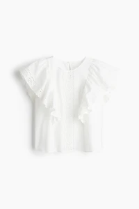 Blouse with Eyelet Embroidery