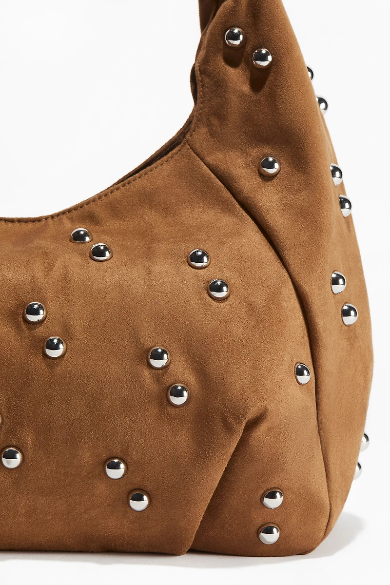 Stud-Embellished Shoulder Bag