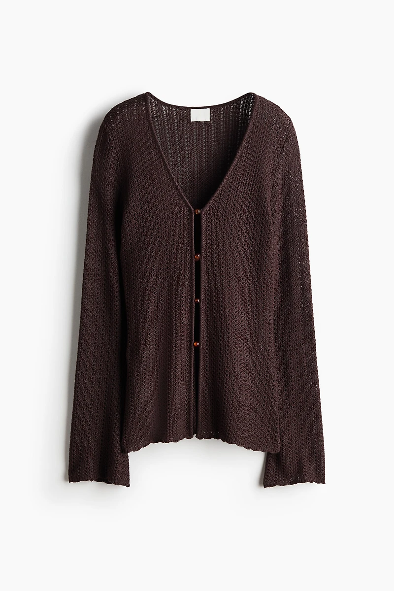 Bead-Detail Crochet-Look Top
