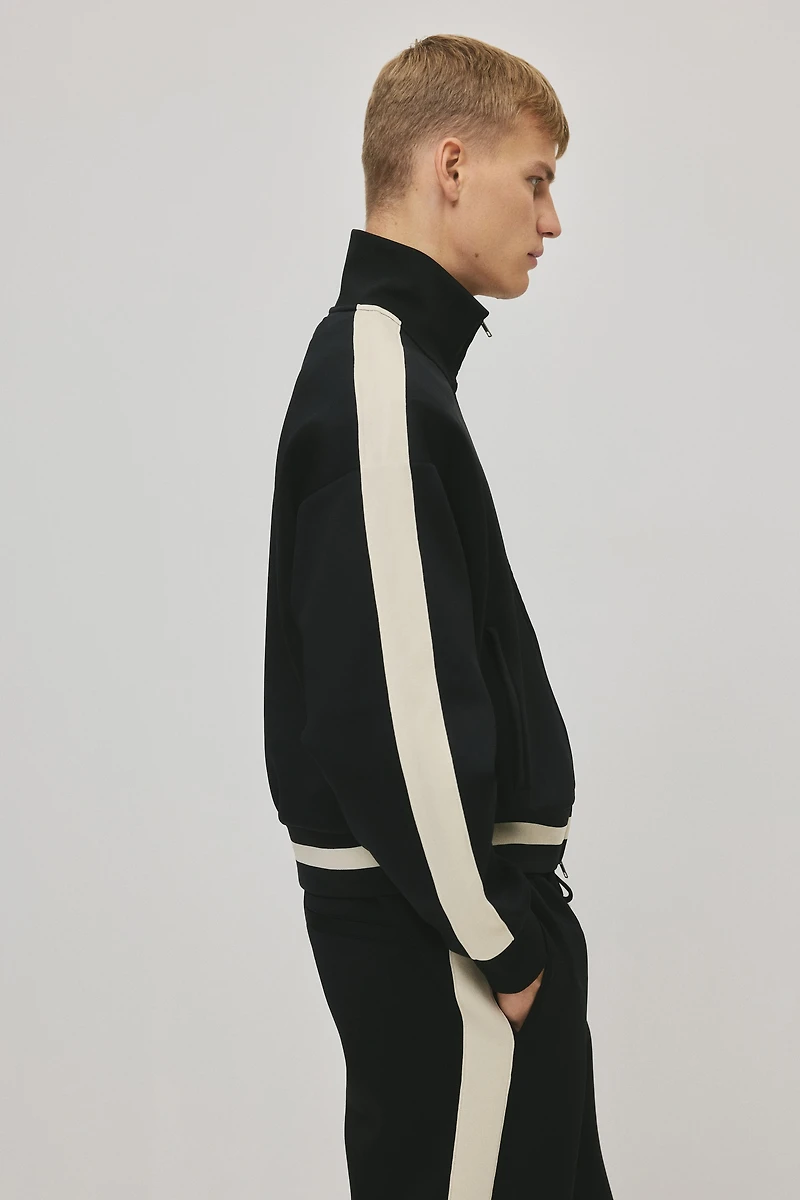 Veste de survêtement ample à bandes latérales