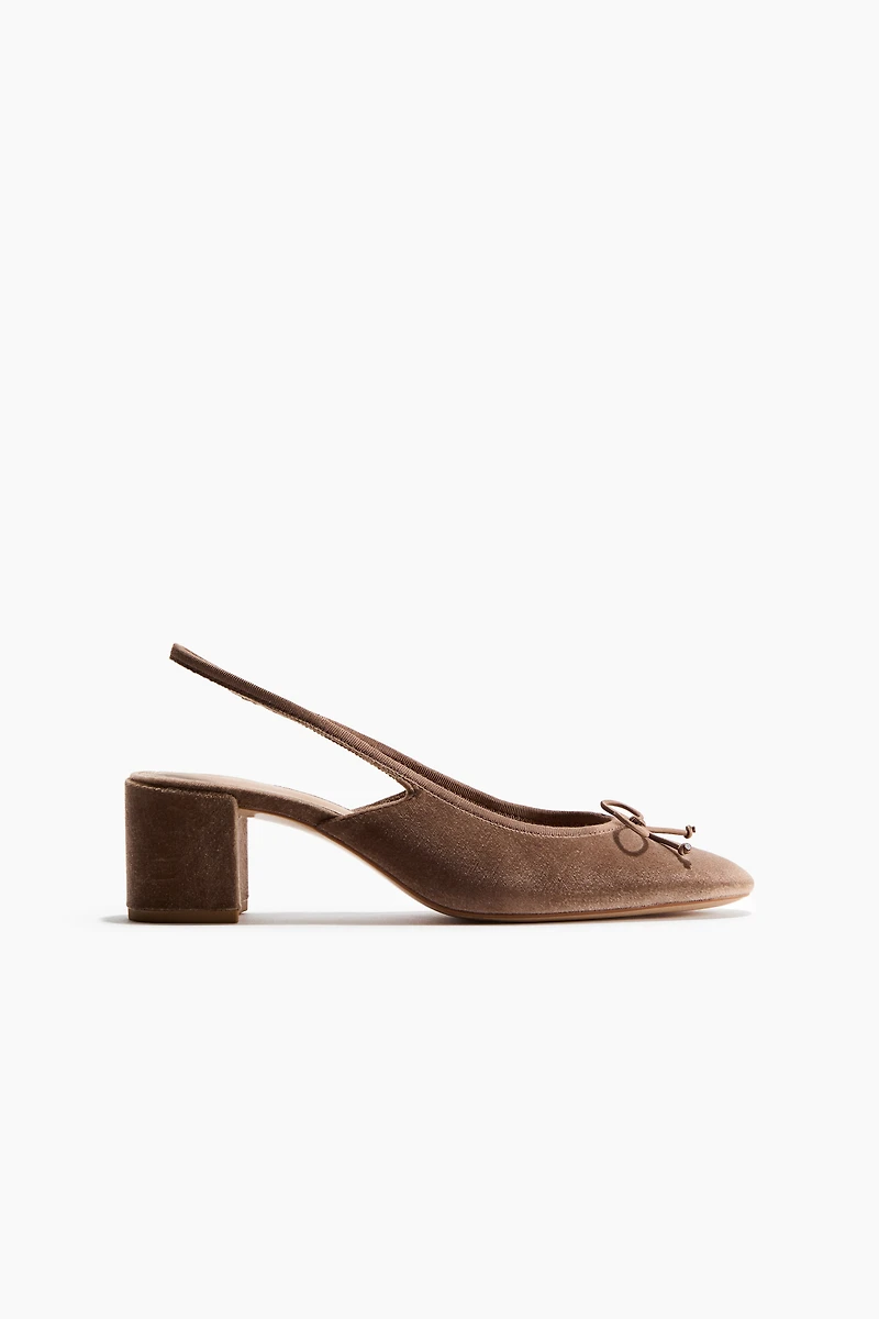 Block-Heeled Slingbacks