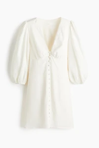 Linen-Blend Dress