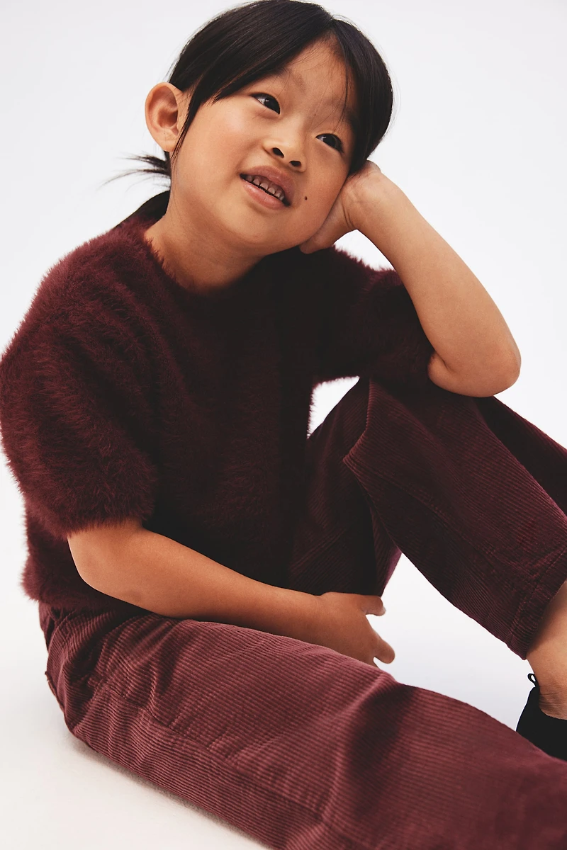 Wide-Leg Corduroy Pants