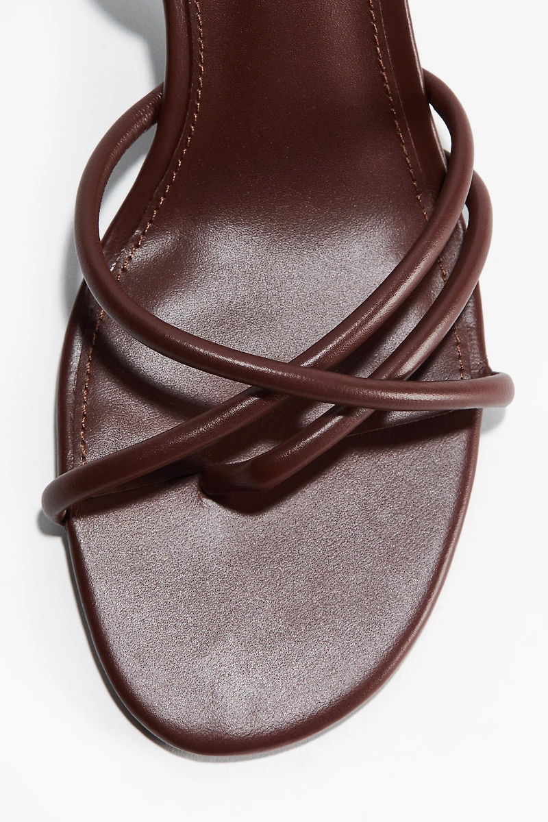 Heeled Leather Sandals