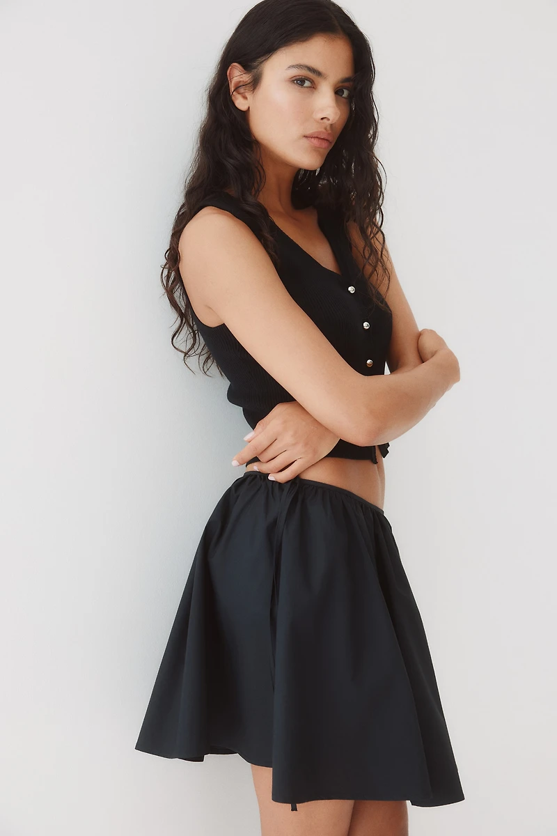 Button-Front Sweater Vest