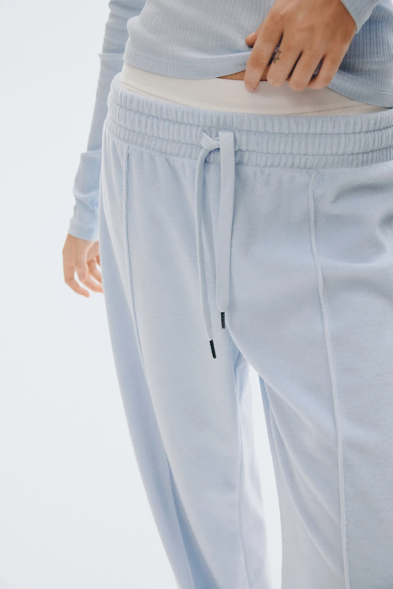 Wide-Leg Velour Joggers