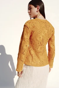 Gilet d'aspect crocheté