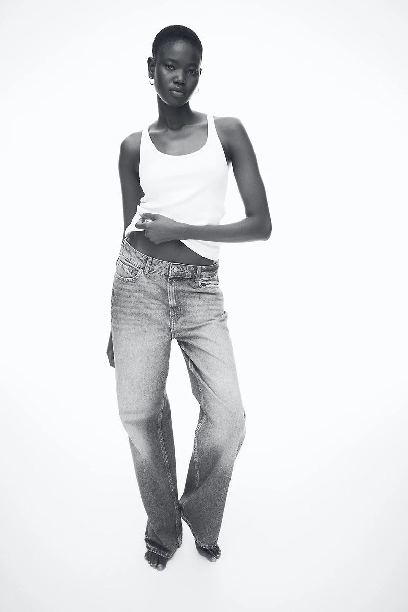 Débardeur en tricot côtelé