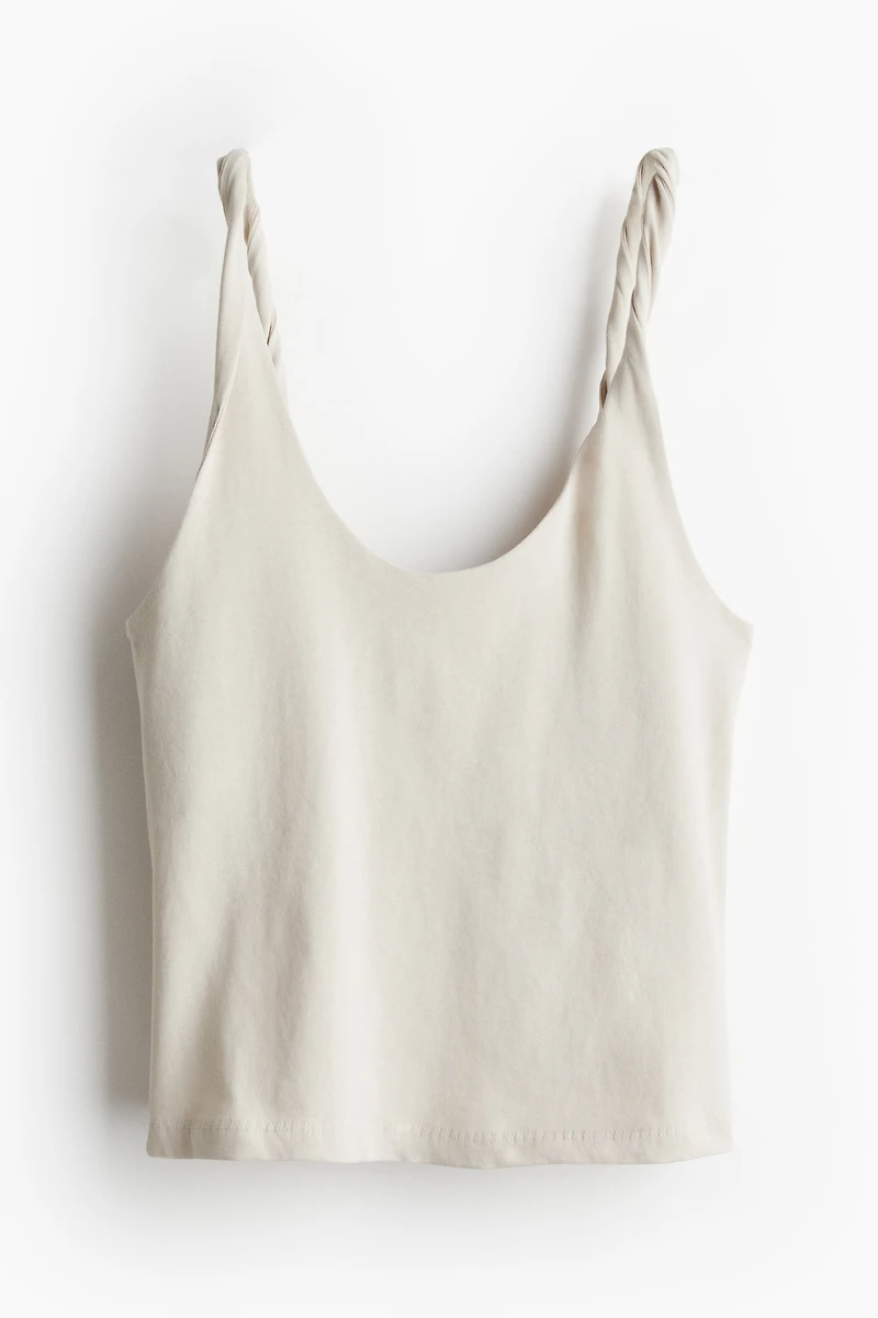 Tank Top with Twisted Shoulder Straps