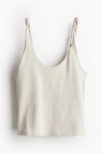 Tank Top with Twisted Shoulder Straps