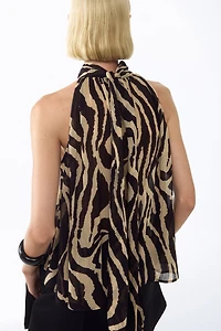 Tie-Detail Chiffon Top