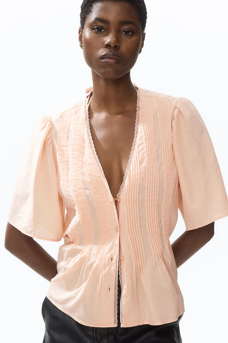 Blouse with Pintucks