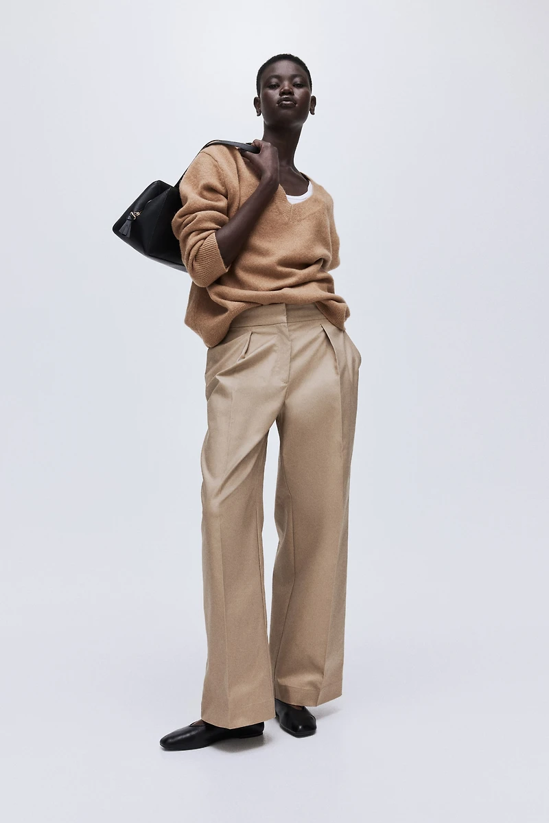 Pantalon large en sergé