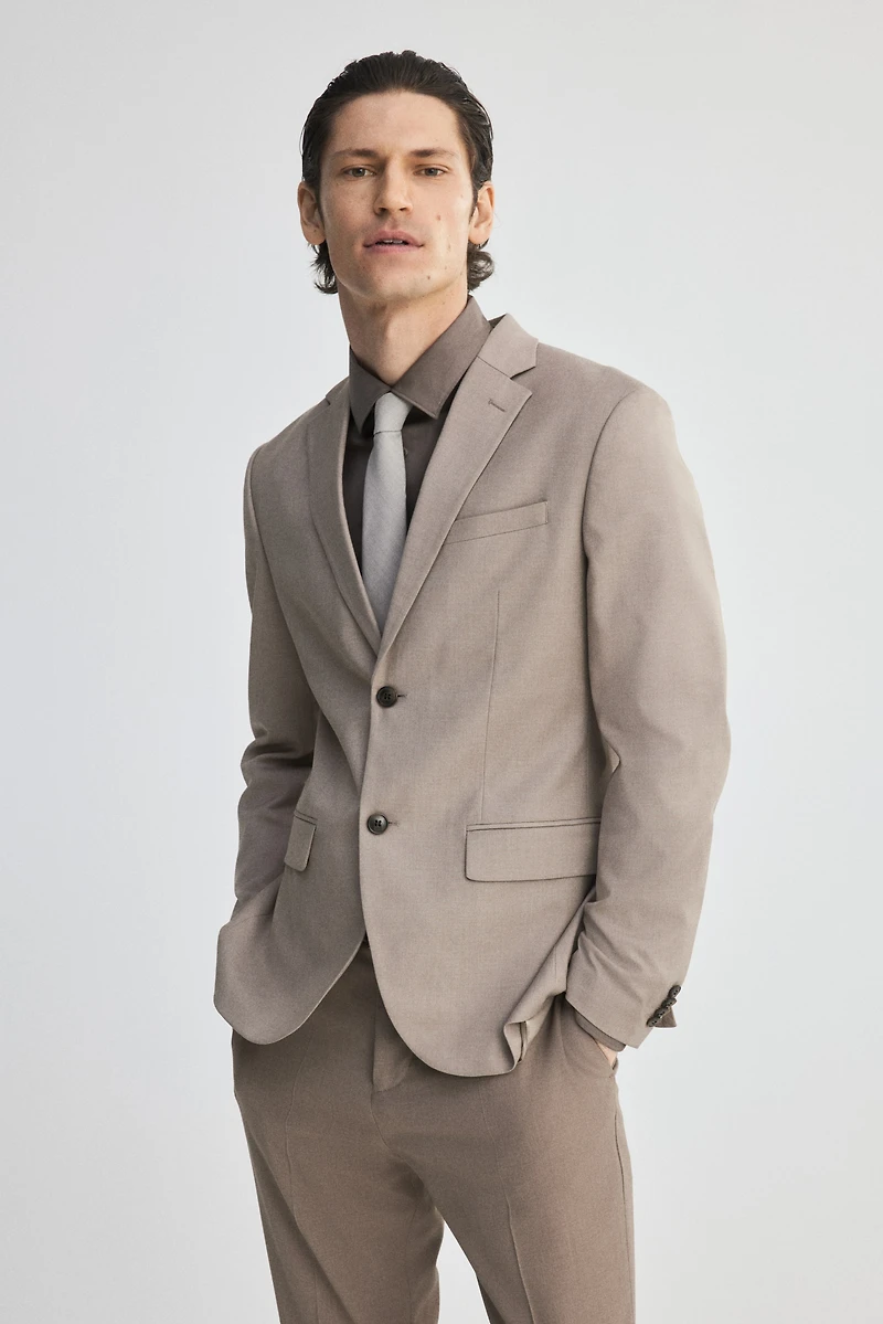 Regular-Fit Single-Breasted Jacket