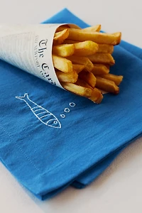 4-Pack Embroidered-Detail Linen-blend Napkins