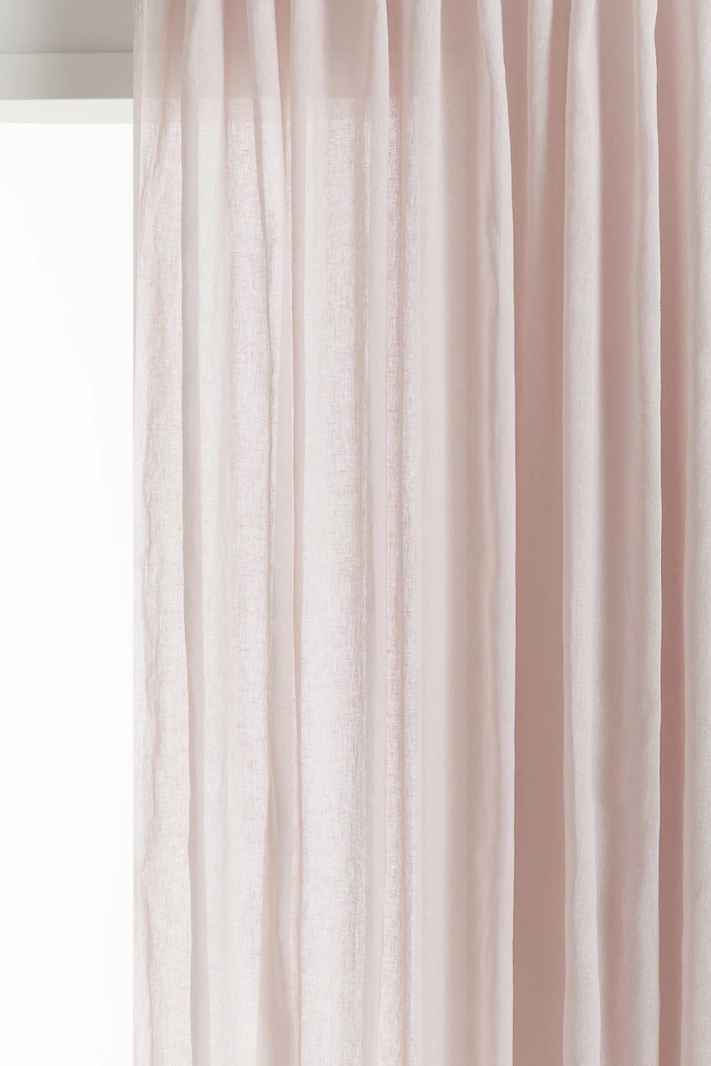 One-pack Long and Wide Linen-Blend Curtain Panel