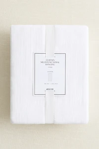 Single-Pack Long and Wide Muslin Curtain Panel