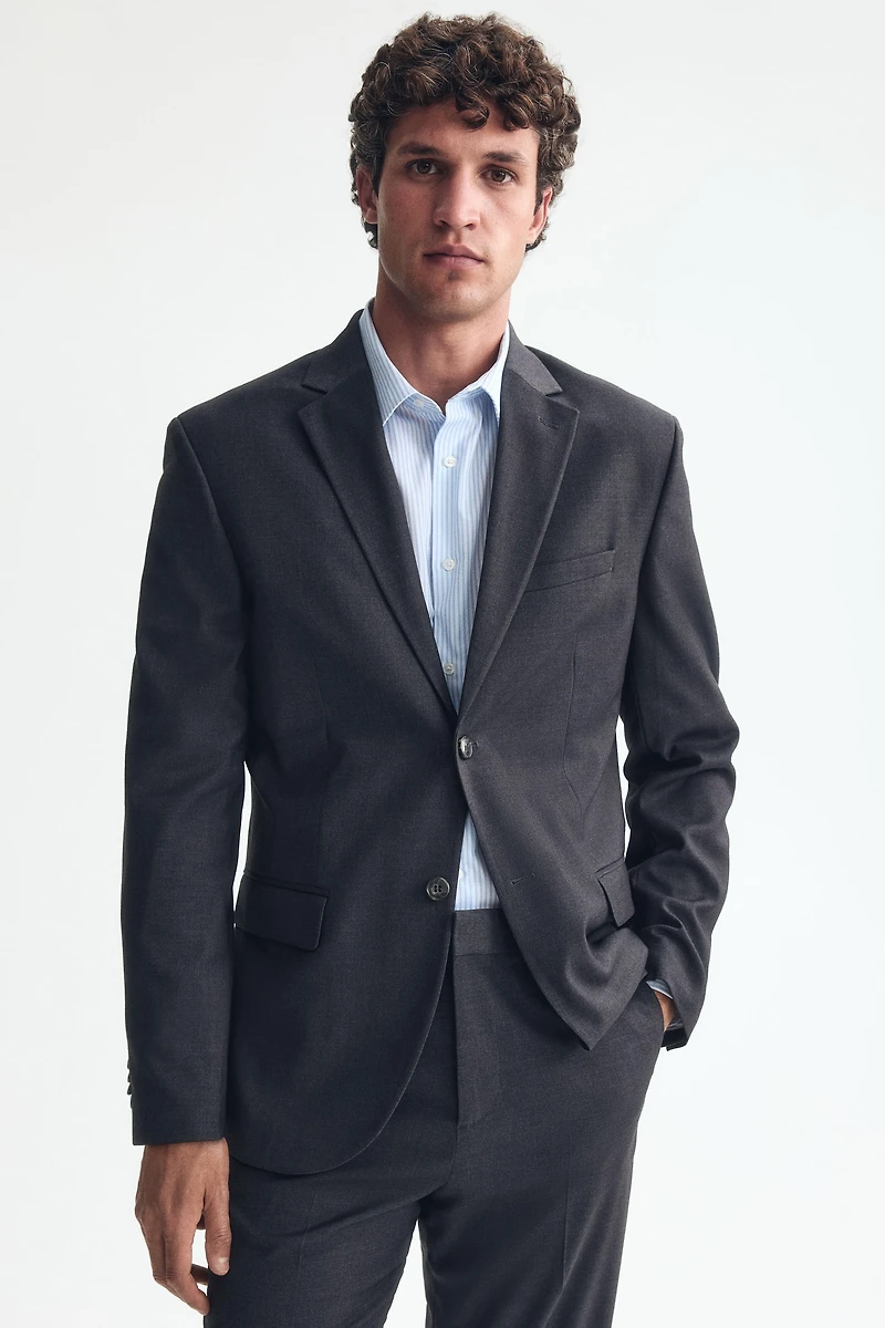 Regular-Fit Single-Breasted Jacket