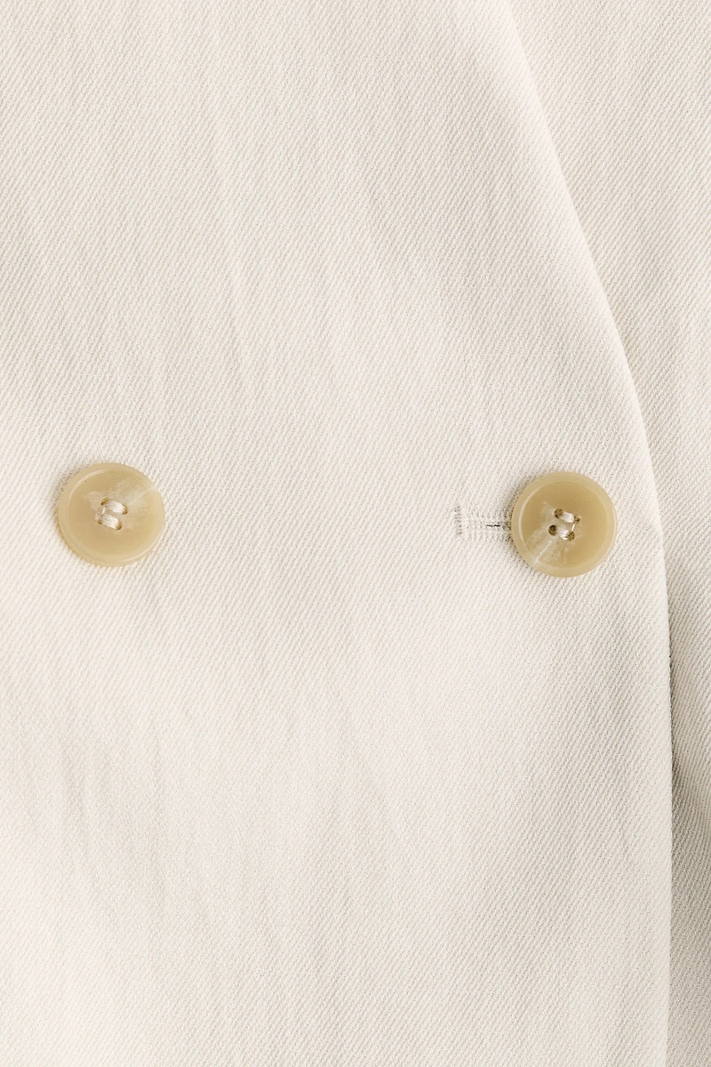 Lapelless Blazer with Scarf