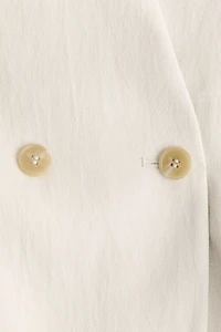 Lapelless Blazer with Scarf