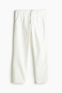 Regular Fit Cropped Cotton Chinos