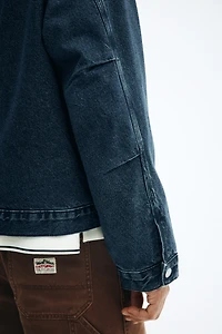 Loose-Fit Hooded Denim Jacket