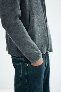 Regular-Fit Cardigan with Collar
