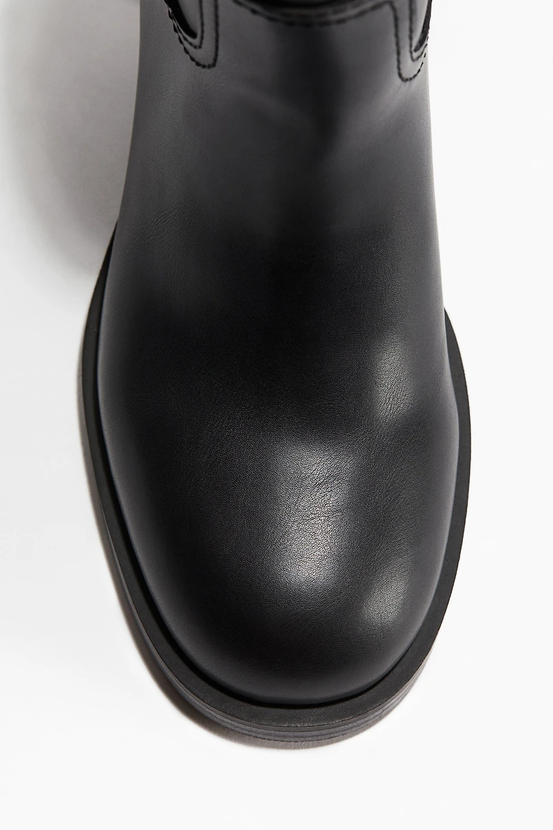 Block-Heeled Ankle Boots