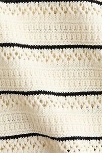 Pointelle-Knit Cotton Sweater