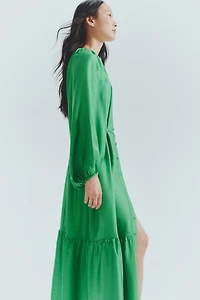 Oversized Tie-Belt Dress