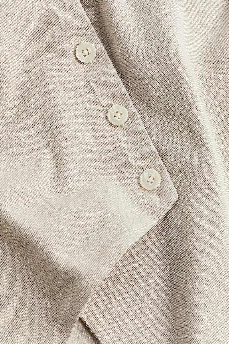 Asymmetric-front Suit Vest