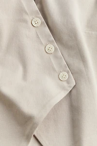 Asymmetric-front Suit Vest