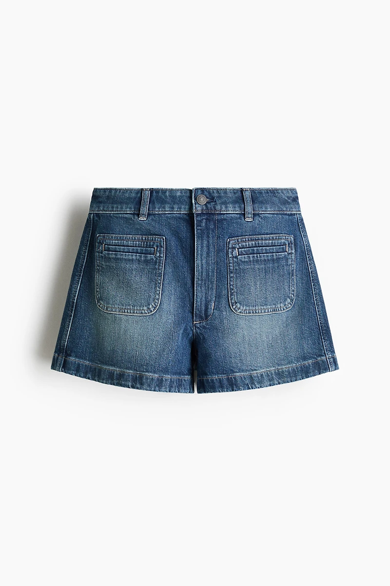 High-Waist Denim Shorts