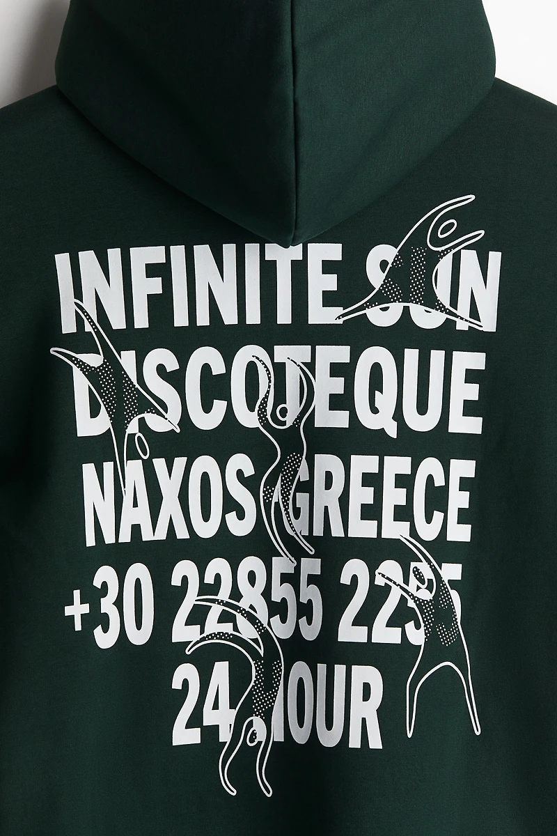 Loose Fit Printed Hoodie