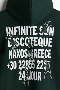 Loose Fit Printed Hoodie