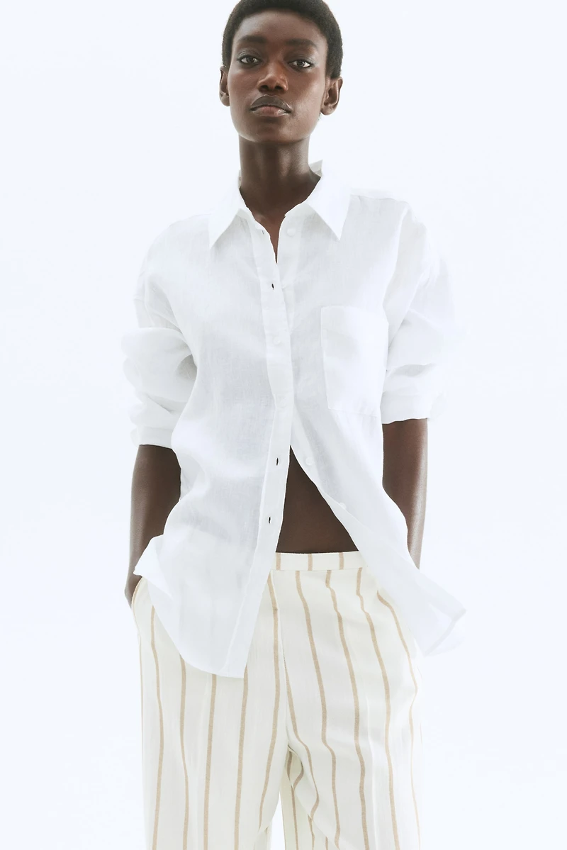 Pantalon large en sergé